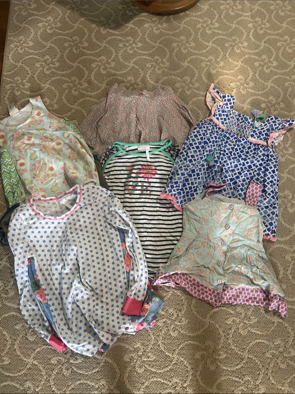 Matilda Jane lot of clothing, five shirts, and one skort size 8 and 10